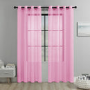 Pink Light Transparent Window Sheers, 2 Pieces, Multiple Sizes Available