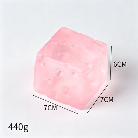 Pink Cheese Squishy 7cm