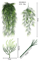 5-Fork Pine Needle Wall Hanging Vine 2 pieces