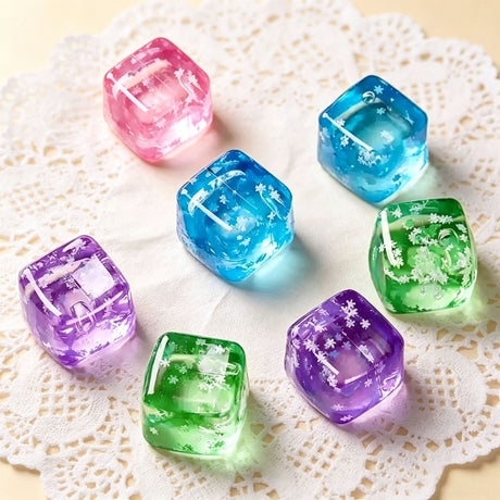 Snowflake Ice Cube Squishy Toy Blue