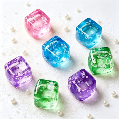 Snowflake Ice Cube Squishy Toy Green