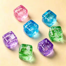Purple Glitter Snowflake Ice Cube Squishy Toy