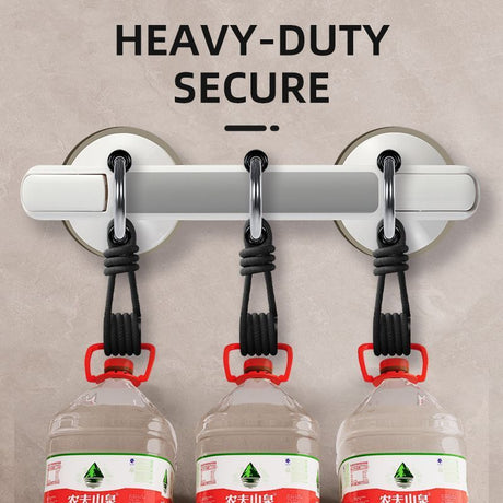 No Drill Vacuum Suction Grab Bar, Non-Slip Safety Handle for Bathroom