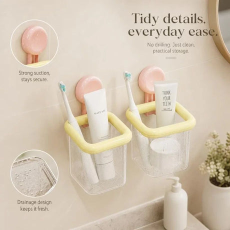 2pcs Wall-Mounted Storage Box - Mango Yellow