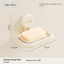 2pcs Suction Cup Soap Dish - Cream White