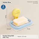 2pcs Suction Cup Soap Dish - Bubble Blue
