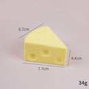 7.5cm Yellow Triangle Cheese Squishy Toy