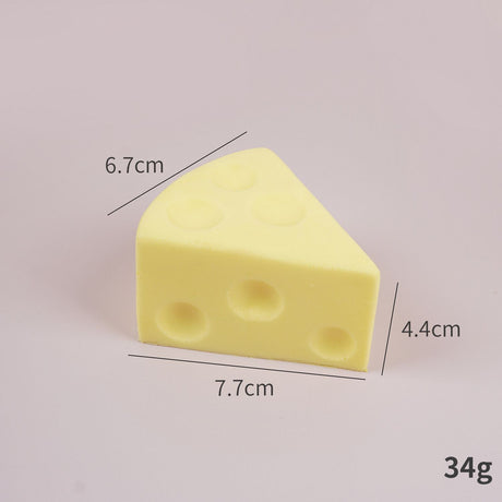 7.5cm Yellow Triangle Cheese Squishy Toy
