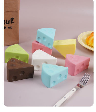 7.5cm Yellow Triangle Cheese Squishy Toy