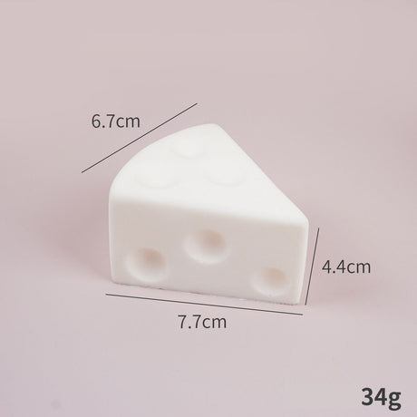 7.5cm White Triangle Cheese Squishy Toy