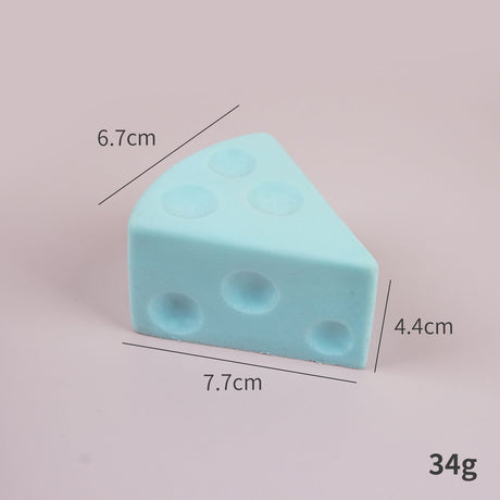 7.5cm Blue Triangle Cheese Squishy Toy