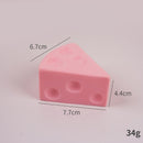 7.5cm Pink Triangle Cheese Squishy Toy