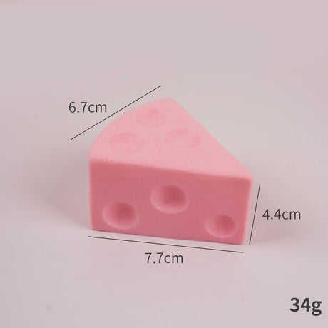 7.5cm Pink Triangle Cheese Squishy Toy