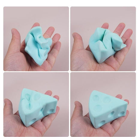7.5cm Pink Triangle Cheese Squishy Toy