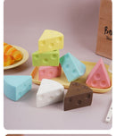 7.5cm Pink Triangle Cheese Squishy Toy