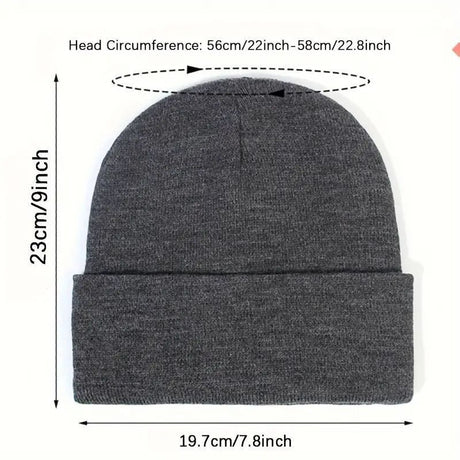 2Pcs Winter Thick Knit Beanie with Satin Lining, Fleece Warm Skull Cap for Men Women-grey 05