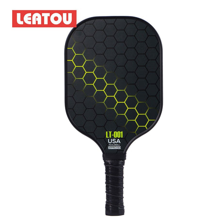 Yellow Pickleball Set With 2 Paddles-4 Balls And Black Carrying Bag
