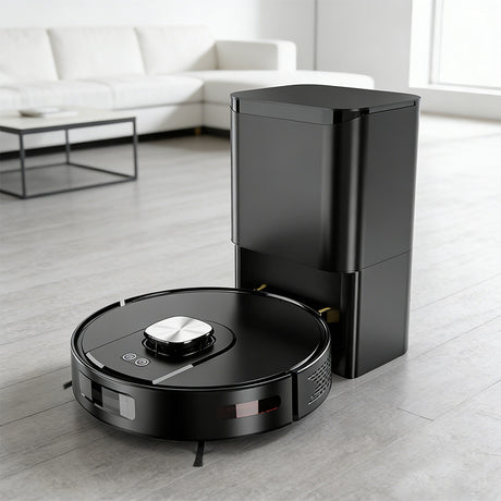 Smart LDS Navigation Robot Vacuum and Mop with Self-Emptying Dock 3500Pa Max Self-Charging Compatible with Alexa & Google Home