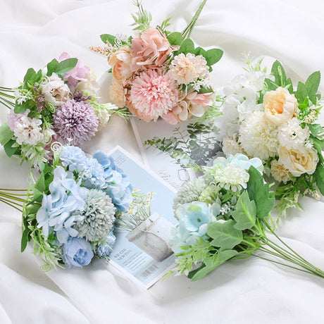 7-Branch Handheld Artificial Bouquet | Ins-Style Spring Romance, Long-Lasting Healing Little Happiness/7 fork Nami [playful shallow peach]