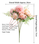 7-Branch Handheld Artificial Bouquet | Ins-Style Spring Romance, Long-Lasting Healing Little Happiness/7 fork Nami [clear sky and blue sky]