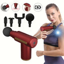 **Portable Deep Tissue Massager | 6-Speed & 4 Heads & 15-Min Timer｜Professional Muscle Recovery, Anytime Anywhere**GREEN