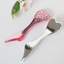 304 Stainless Steel Heart Shaped Roller Ball Massager: Face Lifting and Eye Soothing, Body Scraping and Relaxation, Lightweight and Portable, One Tool for Skincare and Body Care(coffee color)