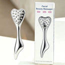 304 Stainless Steel Heart Shaped Roller Ball Massager: Face Lifting and Eye Soothing, Body Scraping and Relaxation, Lightweight and Portable, One Tool for Skincare and Body Care(coffee color)