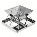 304 Stainless Steel Portable Folding BBQ Grill with Storage Tray for Outdoor Camping Picnics Beach and Backyard