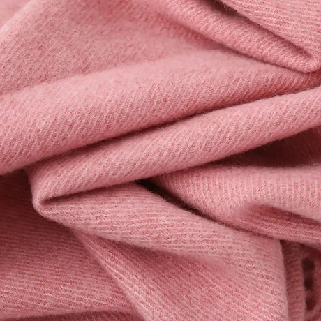 Solid Color Cashmere Wrap Scarf, Thickened for Warmth and Windproof, Bohemian-Style Winter Wardrobe Essential(hide powder)