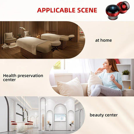 Smart Cupping Massager: Wireless & Portable/One-Button Pressure Release/12-Level Red Light Heat Therapy, Detachable & Easy to Clean, Full-Body Applicable for Circulation Boost, Revitalize Your Body and Mind at Home or On the Go,black