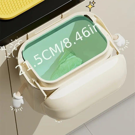 Wall Mount Kitchen Bin No Drill Adhesive Cabinet Door  9L Space Saver