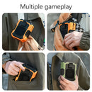 Wall-mounted USB rechargeable dual-purpose fan, integrating rapid cooling, dehumidification, and lighting functions. Features three-speed wind adjustment, can be worn on the waist via a hanging strap,Orange