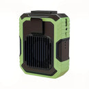 Wall-mounted USB rechargeable dual-purpose fan, integrating rapid cooling, dehumidification, and lighting functions. Features three-speed wind adjustment, can be worn on the waist via a hanging strap,Orange