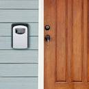 Household Wall-Mounted Key Box, Waterproof Secure Key Lockbox with Combination Lock, Large-Capacity Outdoor Key Safe for Storing Spare House Keys.grey