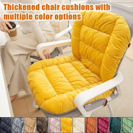 Winter Thick Fleece Seat & Back Cushion Set - 90cm Sofa Office Chair Warmer (BROWN)