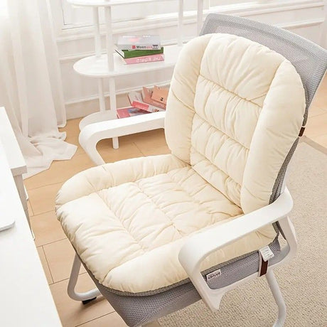 Winter Thick Fleece Seat & Back Cushion Set - 90cm Sofa Office Chair Warmer (PINK)