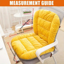 Winter Thick Fleece Seat & Back Cushion Set - 90cm Sofa Office Chair Warmer （sandy beige）