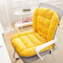 Winter Thick Fleece Seat & Back Cushion Set - 90cm Sofa Office Chair Warmer （sandy beige）