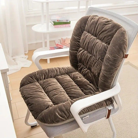Winter Thick Fleece Seat & Back Cushion Set - 90cm Sofa Office Chair Warmer (ORANGE)