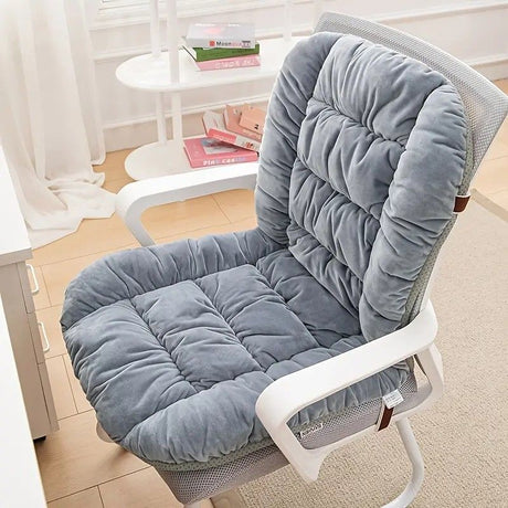 Winter Thick Fleece Seat & Back Cushion Set - 90cm Sofa Office Chair Warmer (ORANGE)