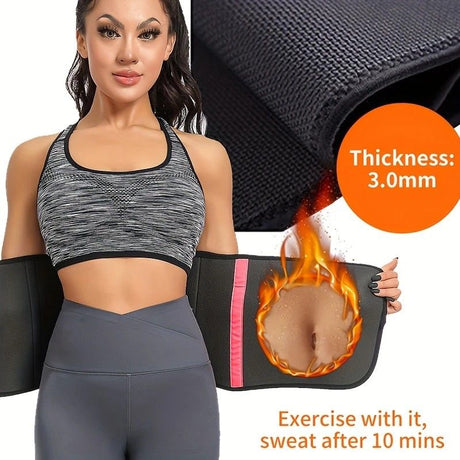 3.0mm Thickened Breathable Waist Trimmer | Sweat More for Intense Shaping, Waist Training & Back Support(black L  code)