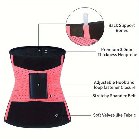 3.0mm Thickened Breathable Waist Trimmer | Sweat More for Intense Shaping, Waist Training & Back Support(black L  code)