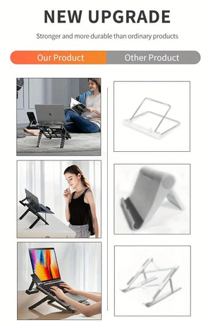 Multifunctional Laptop Stand: Portable and Foldable, 7-Level Height Adjustment, Efficient Heat Dissipation, Stable Load-Bearing