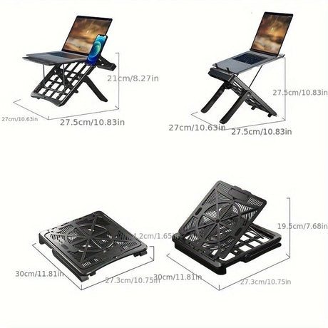 Multifunctional Laptop Stand: Portable and Foldable, 7-Level Height Adjustment, Efficient Heat Dissipation, Stable Load-Bearing