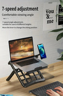 Multifunctional Laptop Stand: Portable and Foldable, 7-Level Height Adjustment, Efficient Heat Dissipation, Stable Load-Bearing