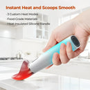 Rechargeable Smart Heated Ice Cream Scoop, 3 Temperature Settings for Quick Scooping, Zinc Alloy Head with Silicone Handle, Type-C Charging, Essential Home Dessert Tool./WHITE