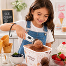 Rechargeable Smart Heated Ice Cream Scoop, 3 Temperature Settings for Quick Scooping, Zinc Alloy Head with Silicone Handle, Type-C Charging, Essential Home Dessert Tool./PINK