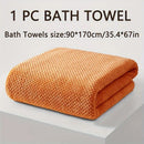 Modern Pineapple Grid Design Ultra-Soft Coral Fleece Bath Towel｜90x170cm Extra Thick Strong Absorption, Suitable for Bathroom, Gym, Hotel, and Home Use.(white)