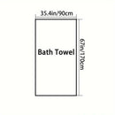 Modern Pineapple Grid Design Ultra-Soft Coral Fleece Bath Towel｜90x170cm Extra Thick Strong Absorption, Suitable for Bathroom, Gym, Hotel, and Home Use.(light blue)