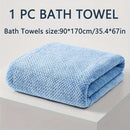 Modern Pineapple Grid Design Ultra-Soft Coral Fleece Bath Towel｜90x170cm Extra Thick Strong Absorption, Suitable for Bathroom, Gym, Hotel, and Home Use.(dark blue)